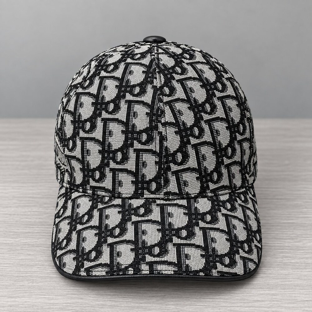 Dior Black Mesh Jacquard Cap